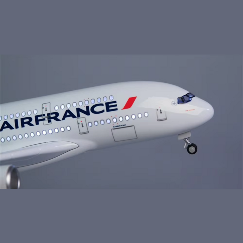 Air France Airbus A380-800 1:160 Scale Model Aircraft – LED Cabin & Cockpit Lighting – Collectible Display Plane