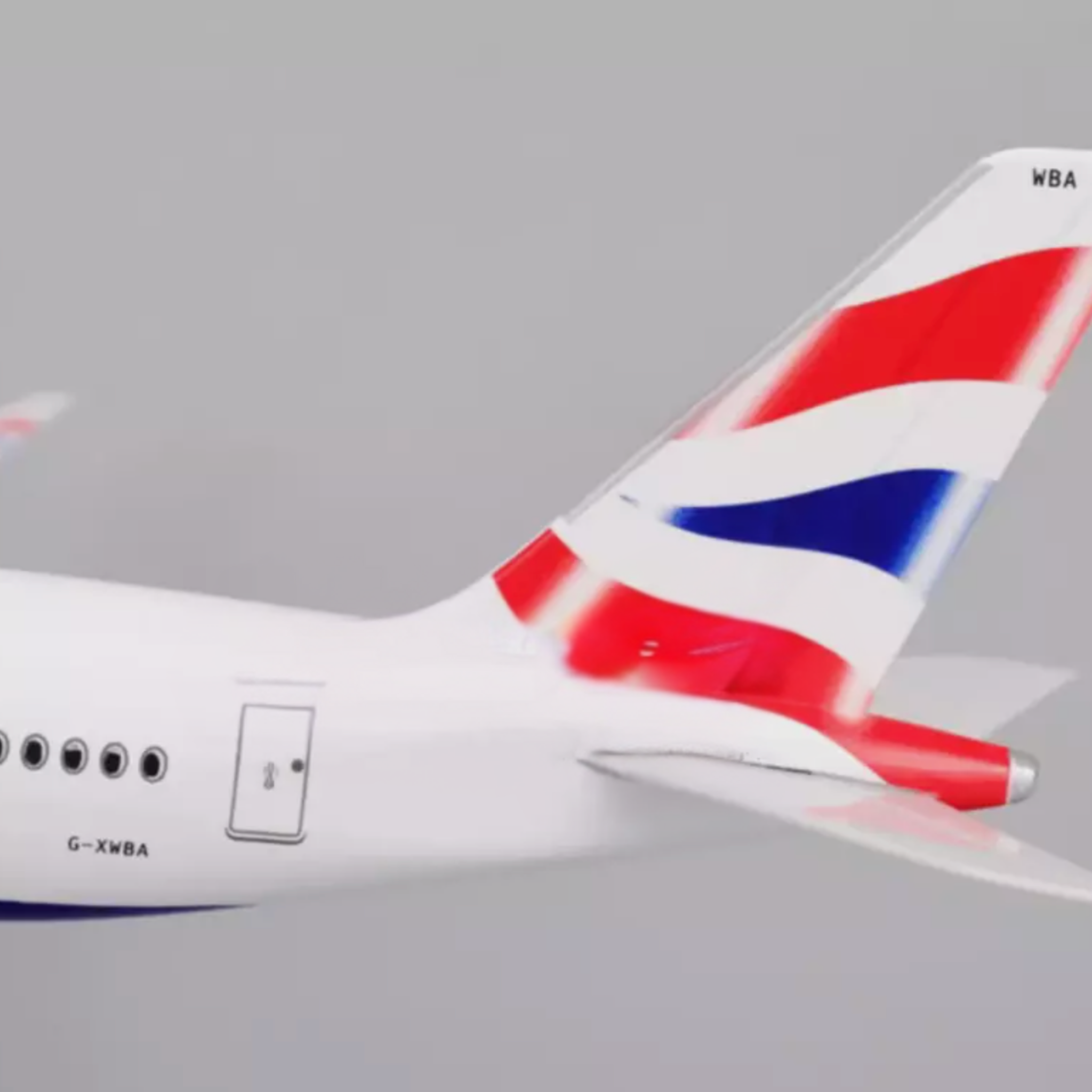 British Airways Airbus A350-1000 1:142 Scale Model Aircraft – LED Cabin & Cockpit Lighting – Collectible Display Plane
