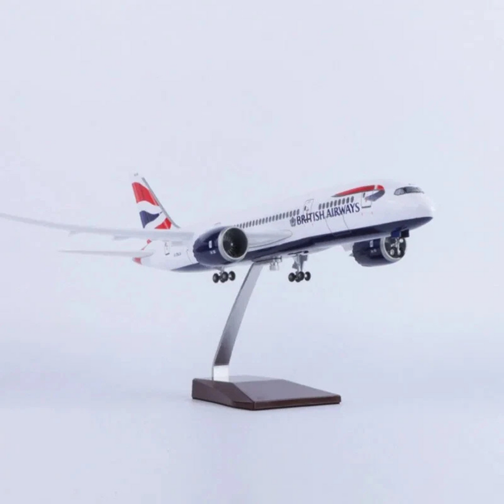 British Airways Boeing 787-9 1:130 Scale Model Aircraft – LED Cabin & Cockpit Lighting – Collectible Display Plane