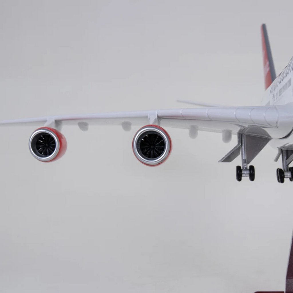 Virgin Atlantic Boeing 747-400 1:130 Scale Model Aircraft – LED Cabin & Cockpit Lighting – Collectible Display Plane