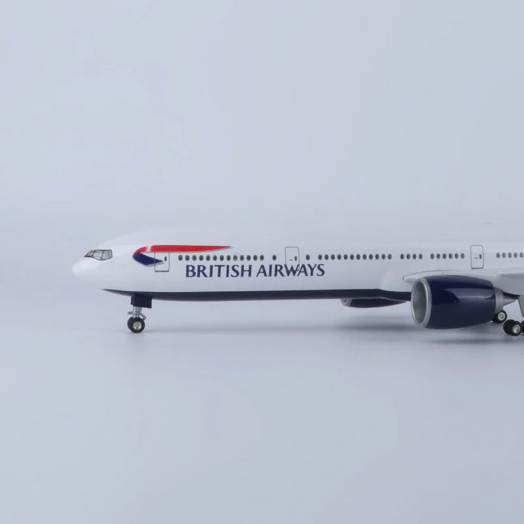 British Airways Boeing 777-300 1:157 Scale Model Aircraft – LED Cabin & Cockpit Lighting – Collectible Display Plane