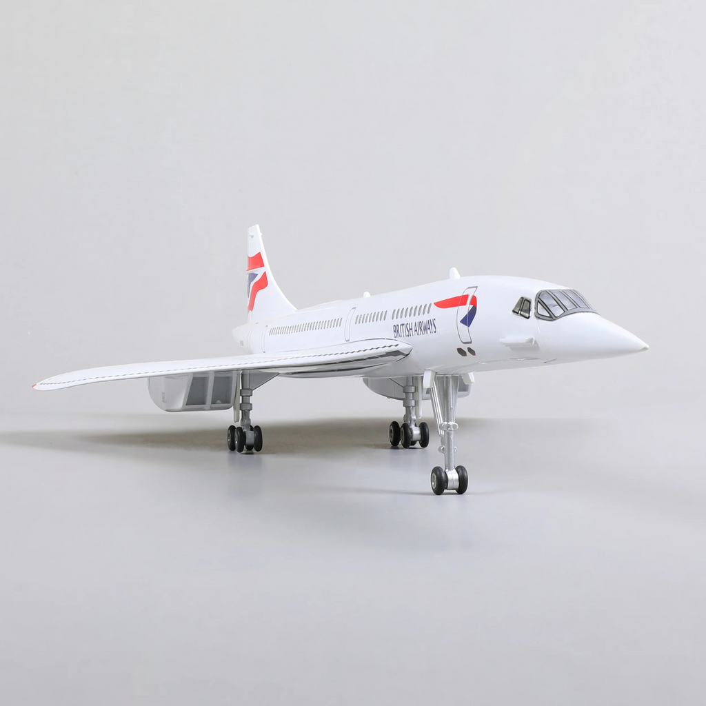 British Airways Concorde 1:125 Scale Model Aircraft – LED Cabin & Cockpit Lighting – Collectible Display Plane