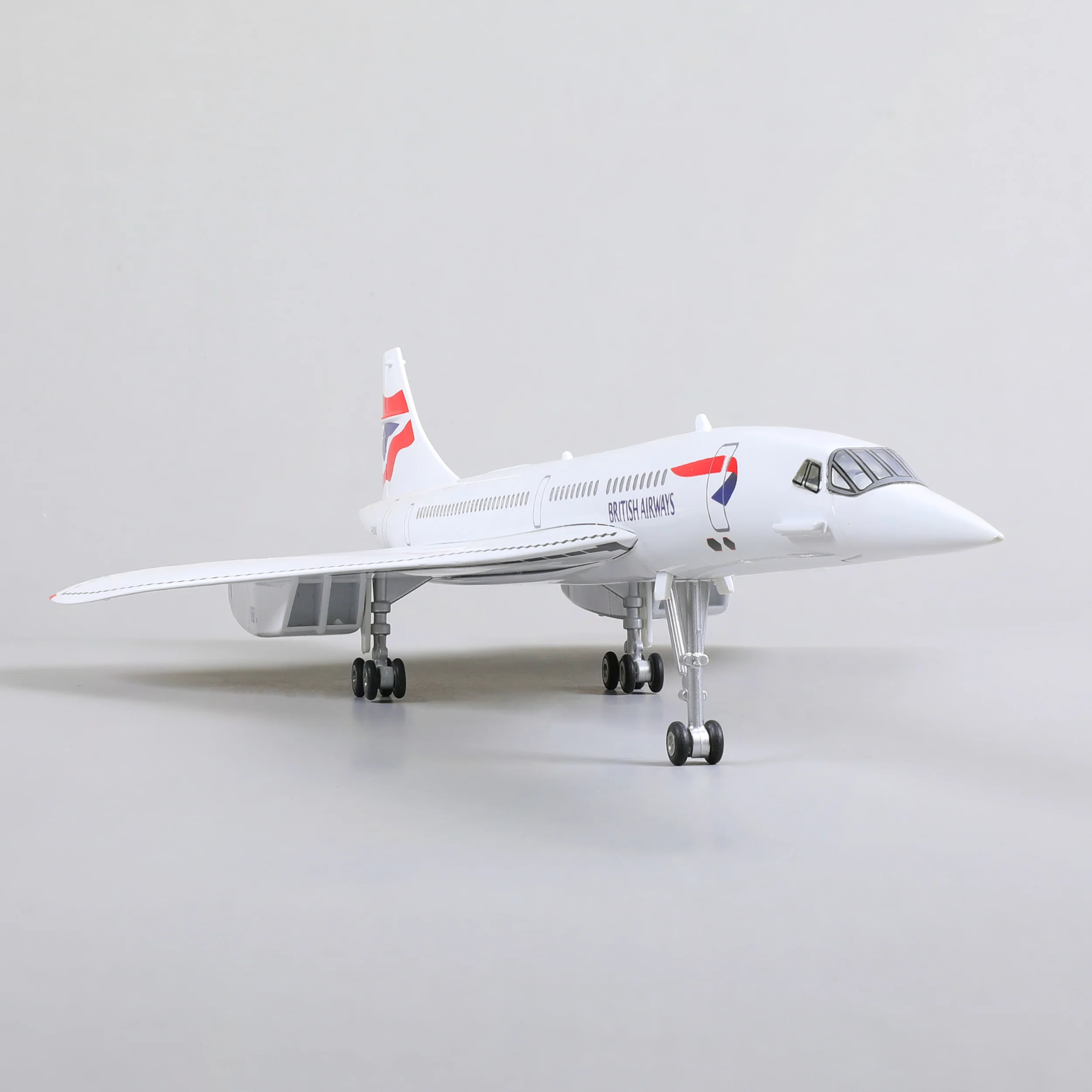 British Airways Concorde 1:125 Scale Model Aircraft – LED Cabin & Cockpit Lighting – Collectible Display Plane