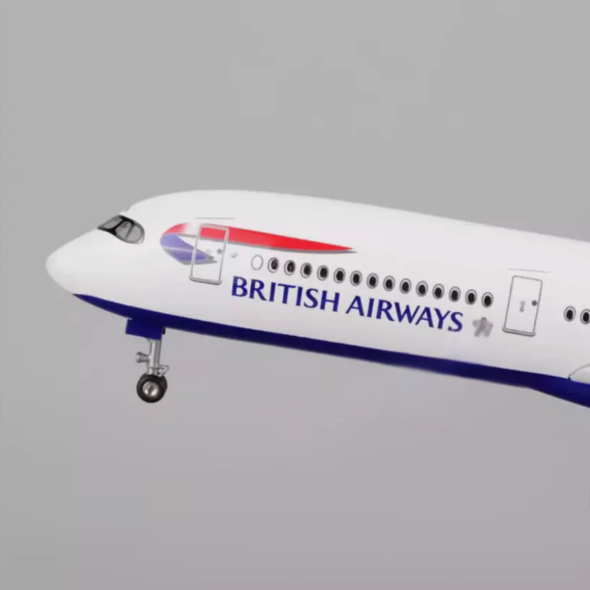 British Airways Airbus A350-1000 1:142 Scale Model Aircraft – LED Cabin & Cockpit Lighting – Collectible Display Plane