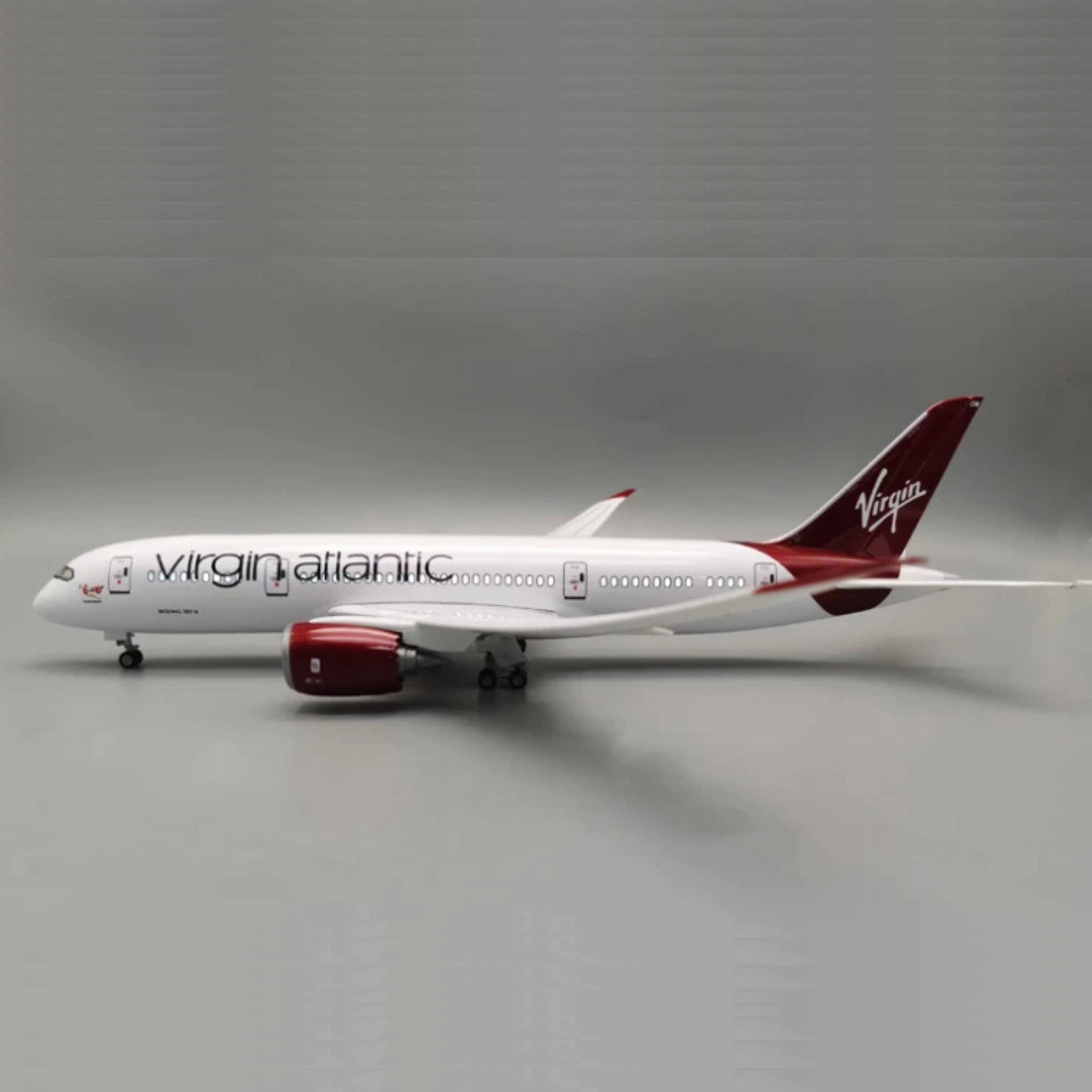 Virgin Atlantic Boeing 787-9 1:150 Scale Model Aircraft – LED Cabin & Cockpit Lighting – Collectible Display Plane