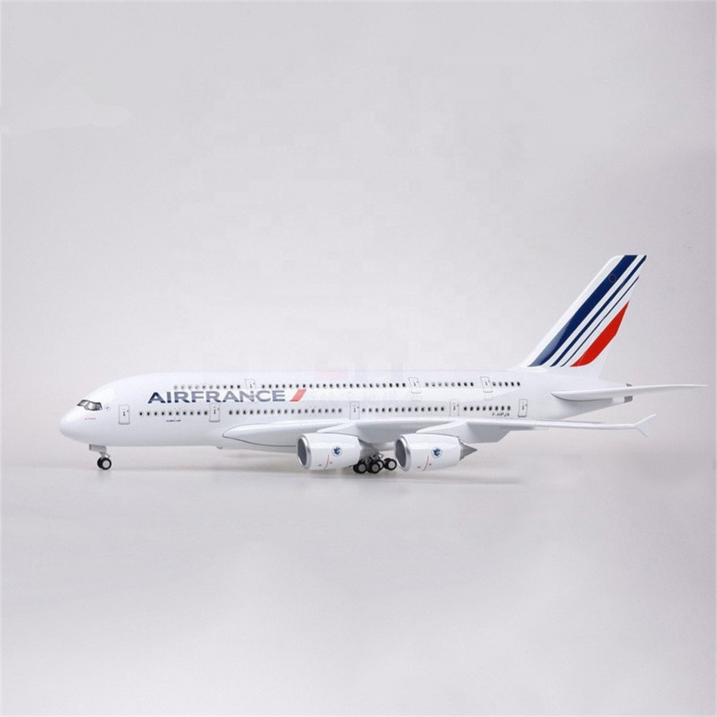Air France Airbus A380-800 1:160 Scale Model Aircraft – LED Cabin & Cockpit Lighting – Collectible Display Plane