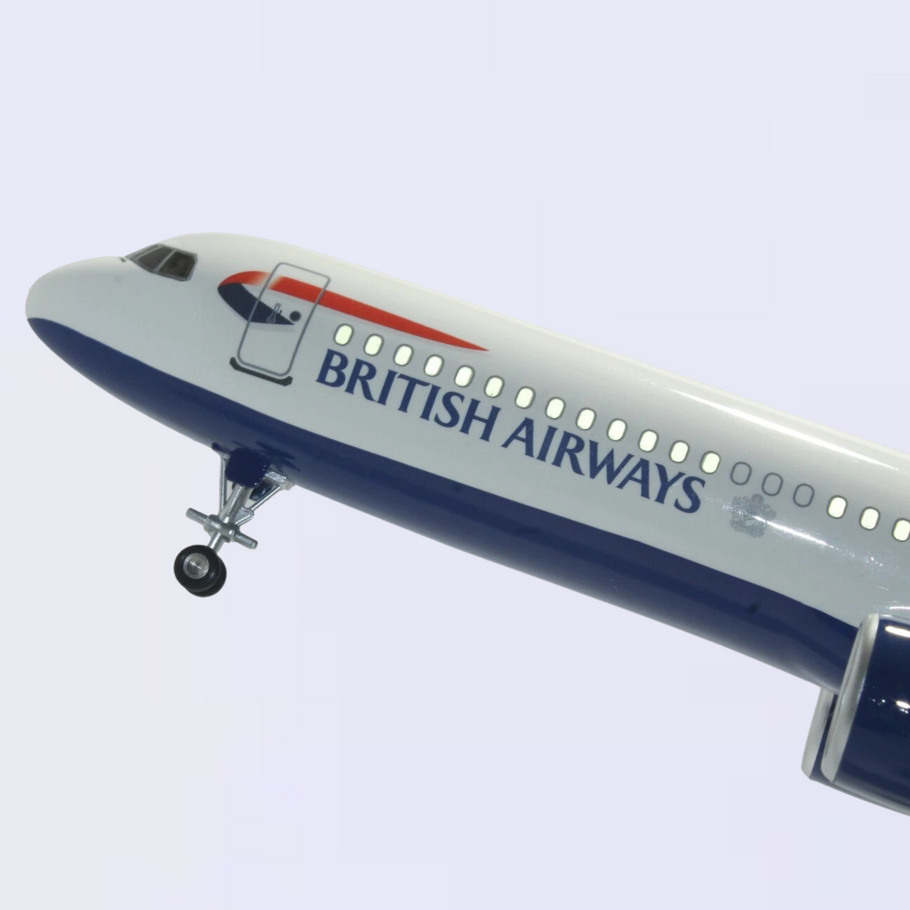 British Airways Airbus A321neo 1:100 Scale Model Aircraft – LED Cabin & Cockpit Lighting – Collectible Display Plane