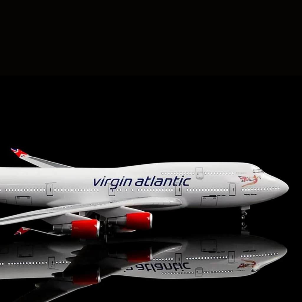 Virgin Atlantic Boeing 747-400 1:130 Scale Model Aircraft – LED Cabin & Cockpit Lighting – Collectible Display Plane