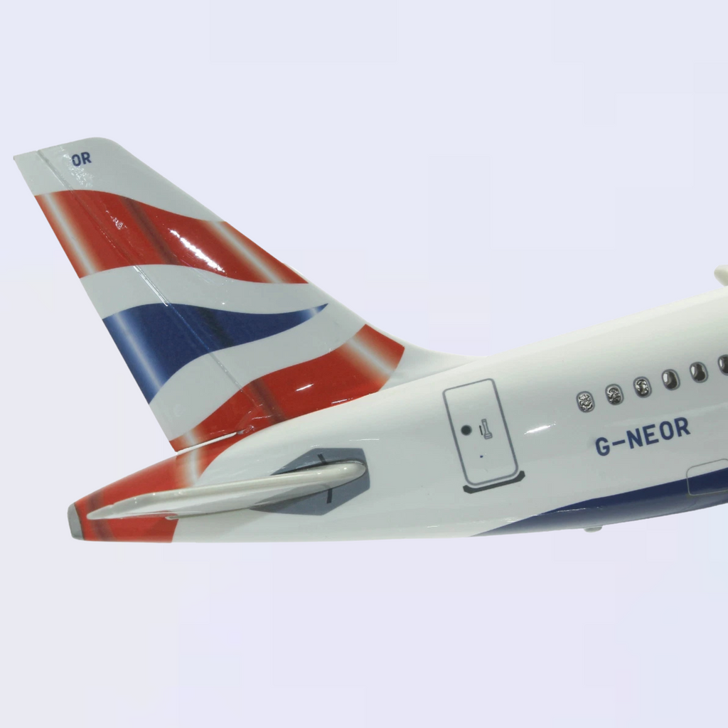 British Airways Airbus A321neo 1:100 Scale Model Aircraft – LED Cabin & Cockpit Lighting – Collectible Display Plane