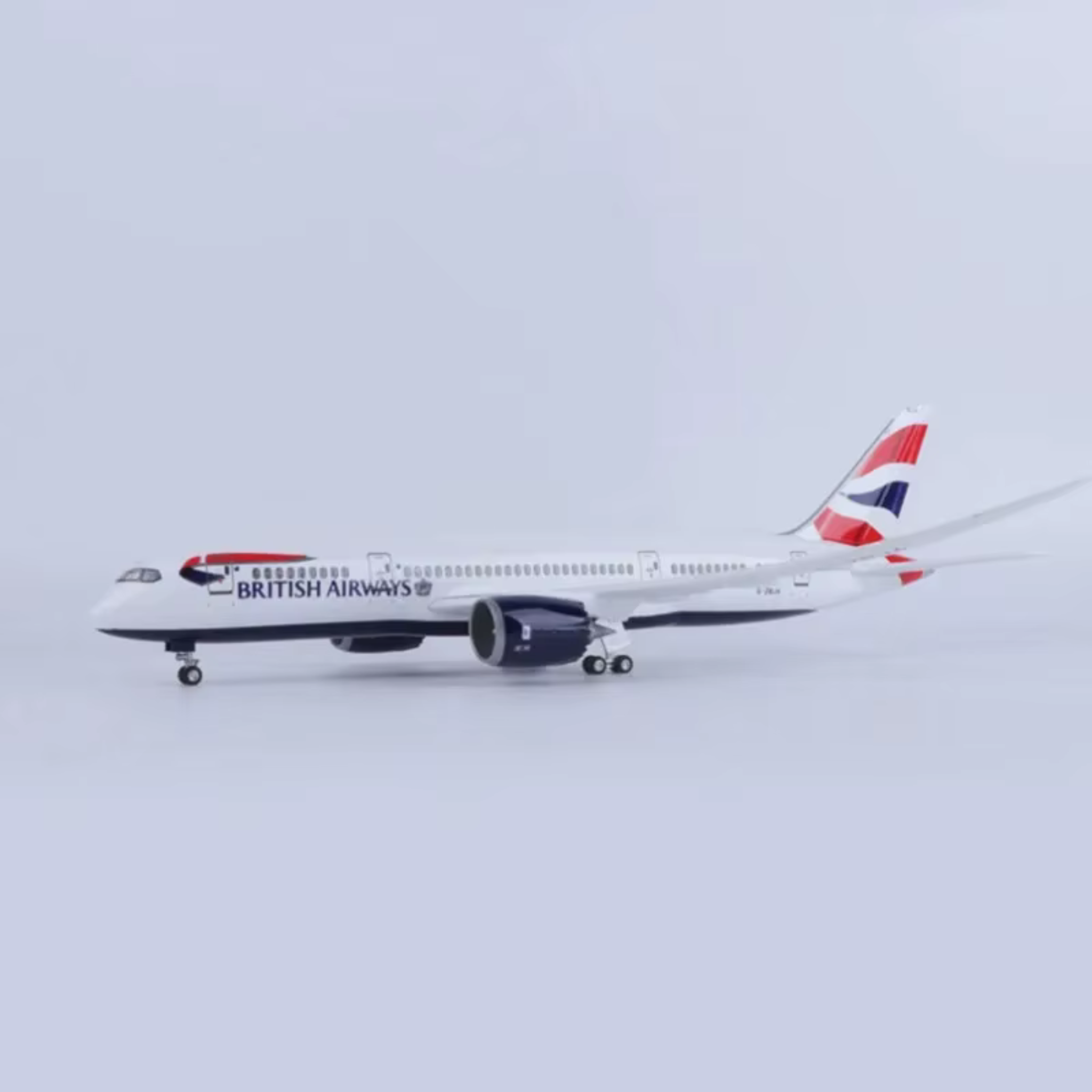 British Airways Boeing 787-9 1:130 Scale Model Aircraft – LED Cabin & Cockpit Lighting – Collectible Display Plane