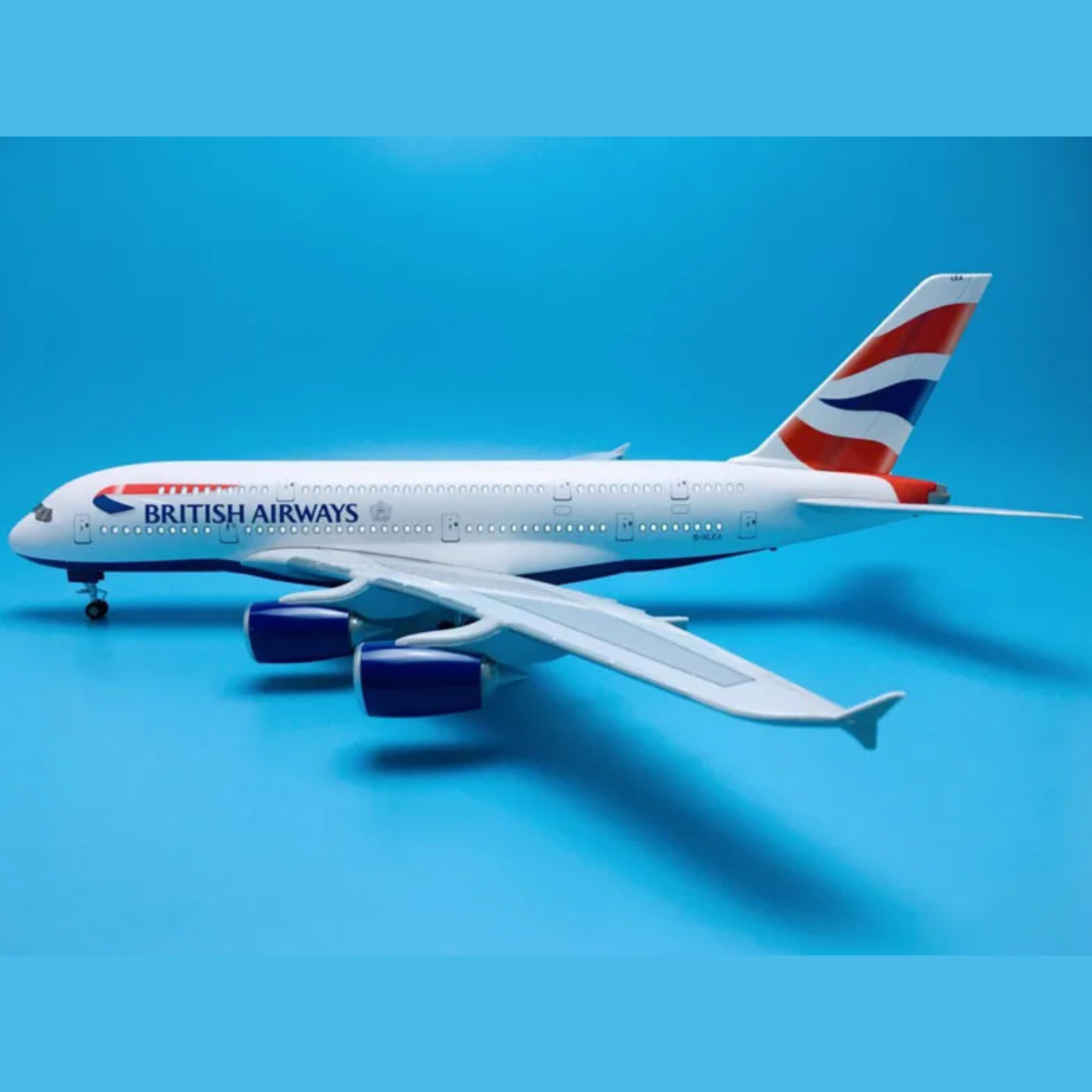 British Airways Airbus A380-800 1:160 Scale Model Aircraft – LED Cabin & Cockpit Lighting – Collectible Display Plane